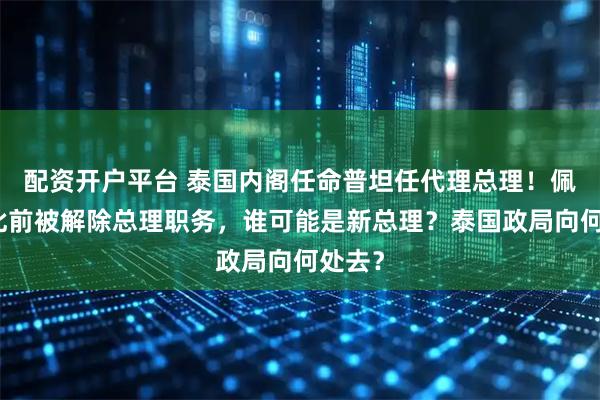 配资开户平台 泰国内阁任命普坦任代理总理！佩通坦此前被解除总理职务，谁可能是新总理？泰国政局向何处去？